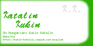 katalin kukin business card